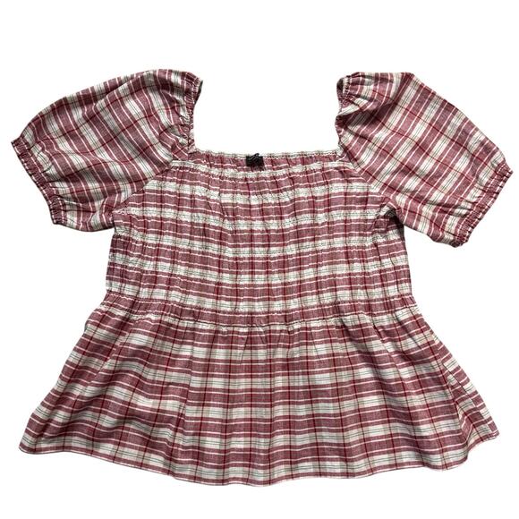 Lane Bryant Off Shoulder Summer Top Size 30/32 in Red and White - Picture 7 of 11